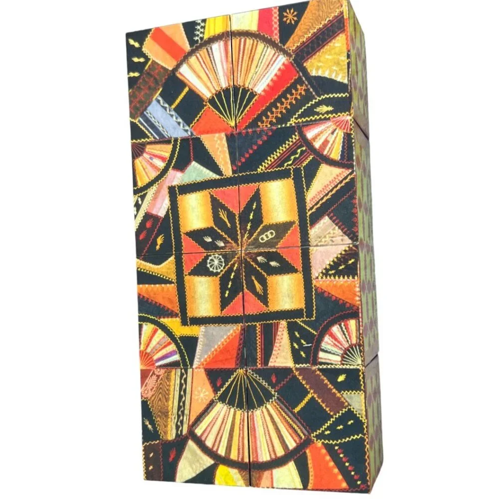 Vtg 2000 "GLORIOUS AMERICAN QUILTS" Magic Cube Toy; Museum of American Folk Art - Picture 10 of 15